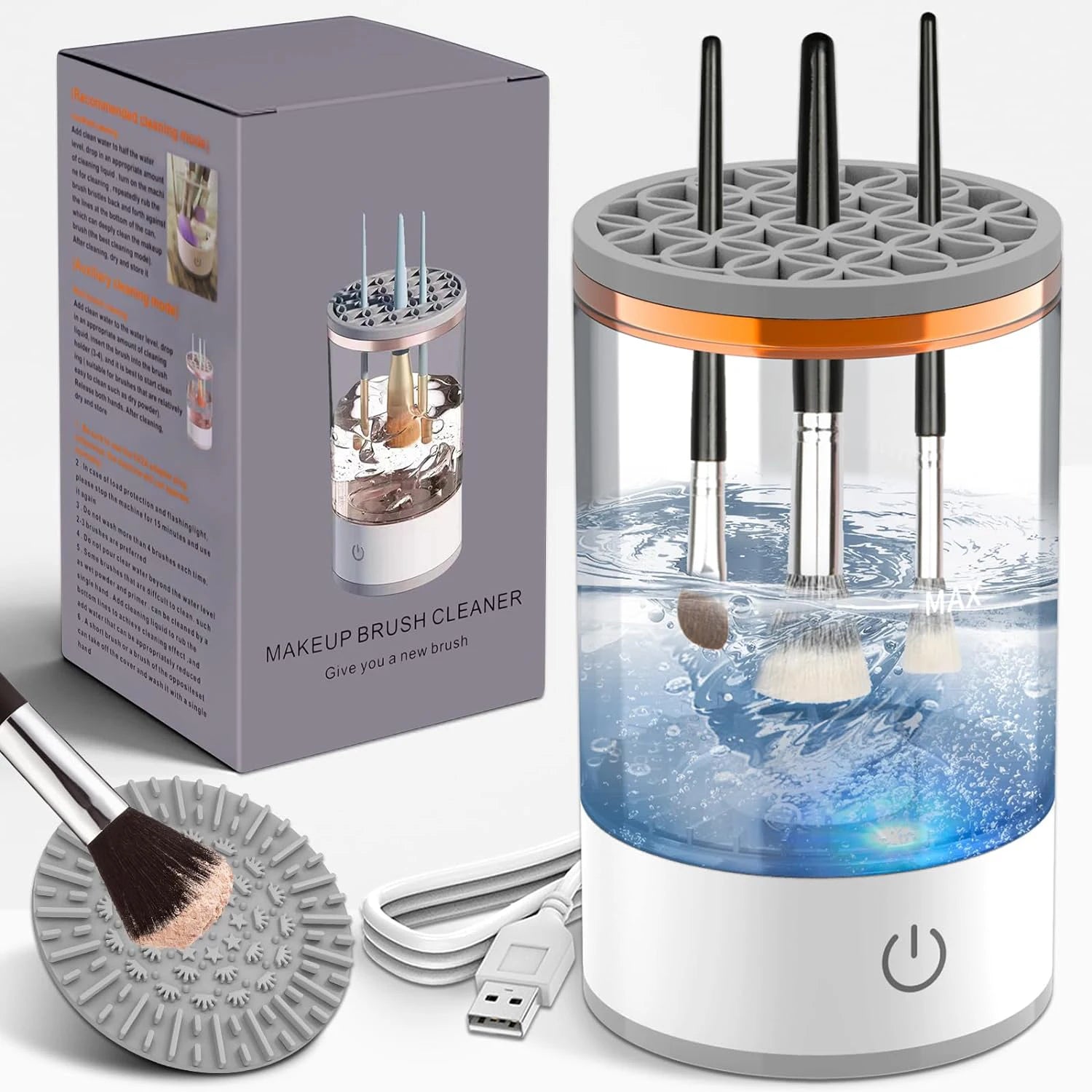 Automatic Makeup Brush Cleaner
